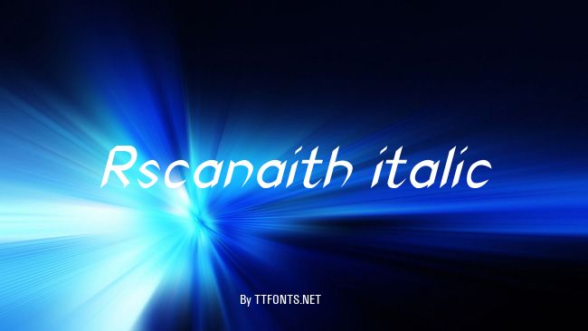Rscanaith italic example